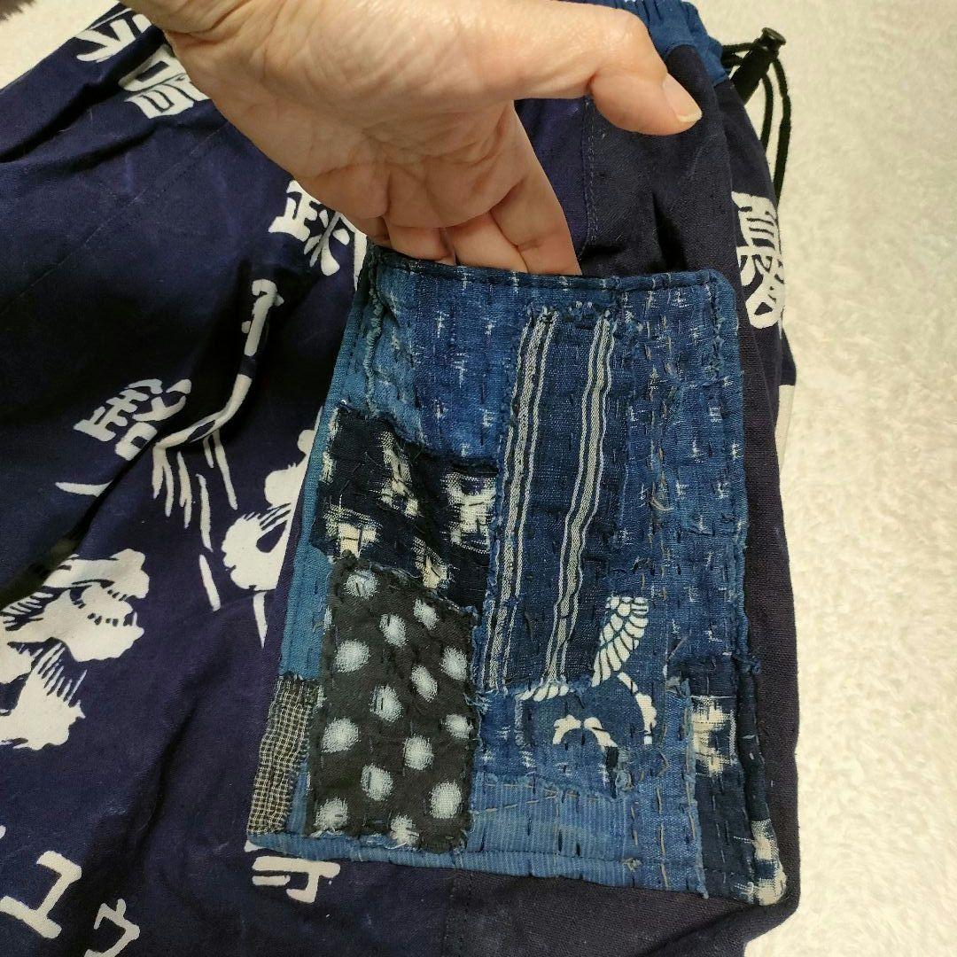 yuki様◎Nyaoko◎リメイク　昭和レトロ藍染め前掛けリメイク襤褸スカート