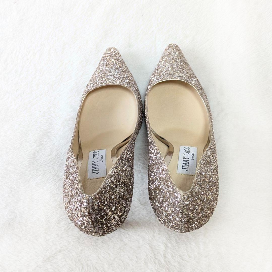 ✨美品✨ジミーチュウ ブライダルシューズ ピンク グリッター ROMY100