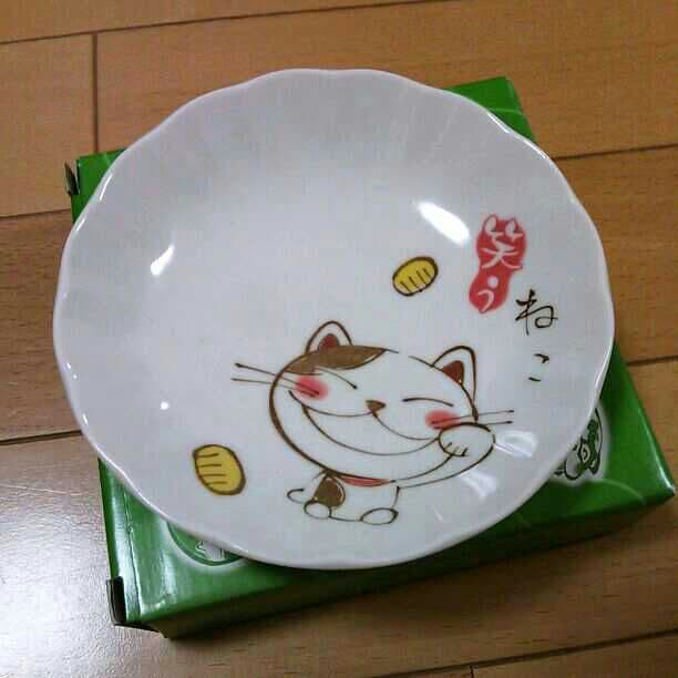 【未使用】非売品☆ネコの小皿