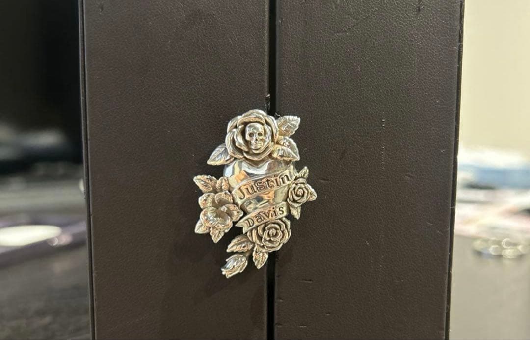 定価5.1万★Justin Davis ハート・スカルモチーフネックレス