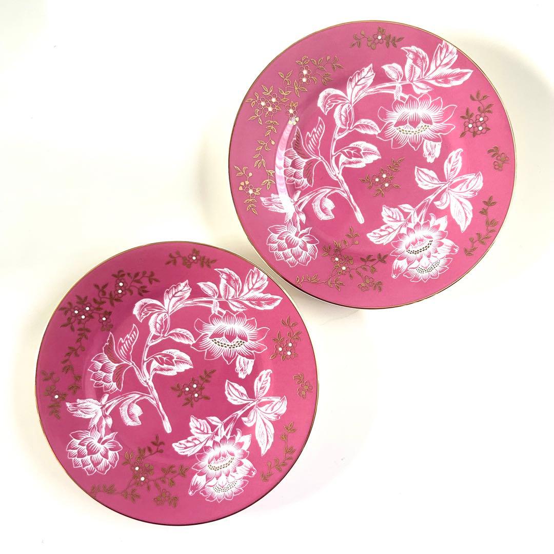 新品 ウェッジウッド ワンダーラスト トンキン ピンク プレート 20cm