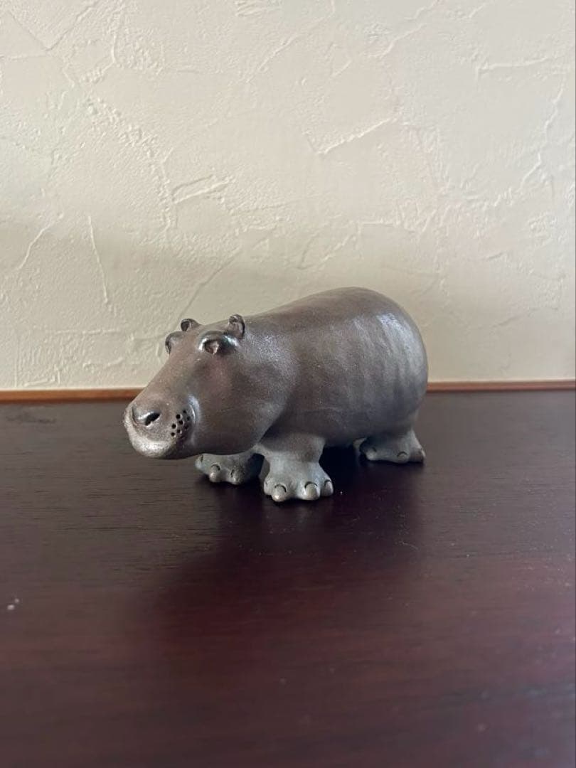 カバの置物 陶器
