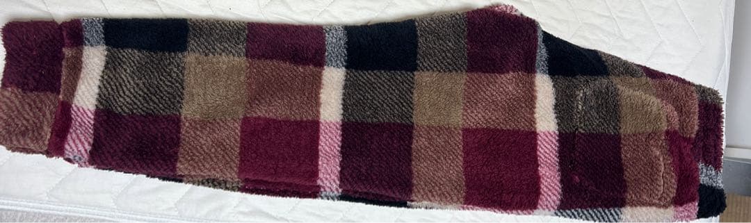 フリース チェック柄 パンツ