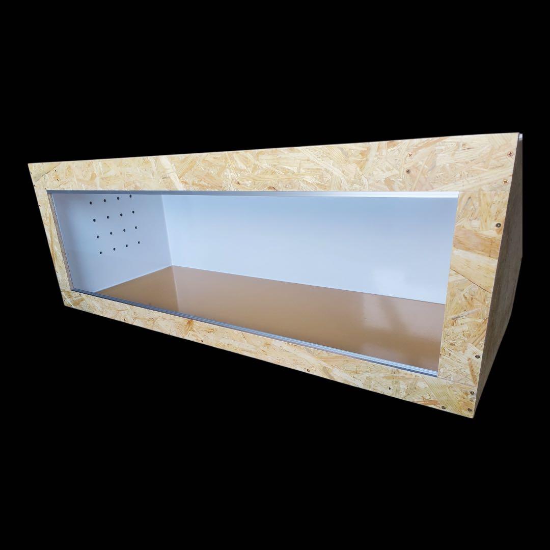 爬虫類ケージ 90×45×45㎝ アルミ複合板貼り　ストッパー付属