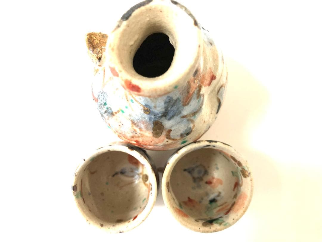 【大人気・作家】 和田一人 作品名「花吹雪」 酒器セット 半酒器 徳利 お猪口