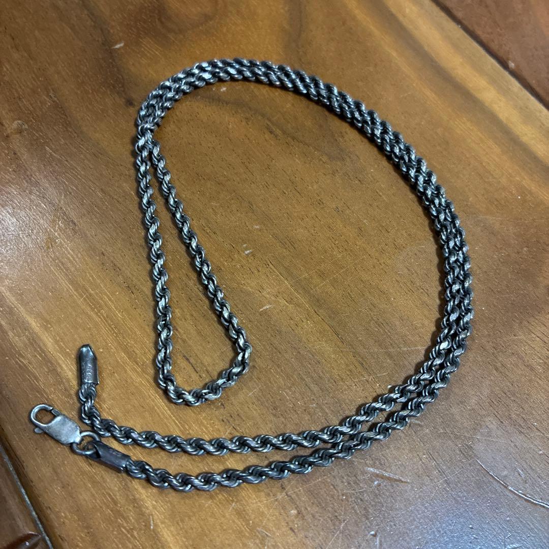 sterling silver925ツイストチェーンネックレス