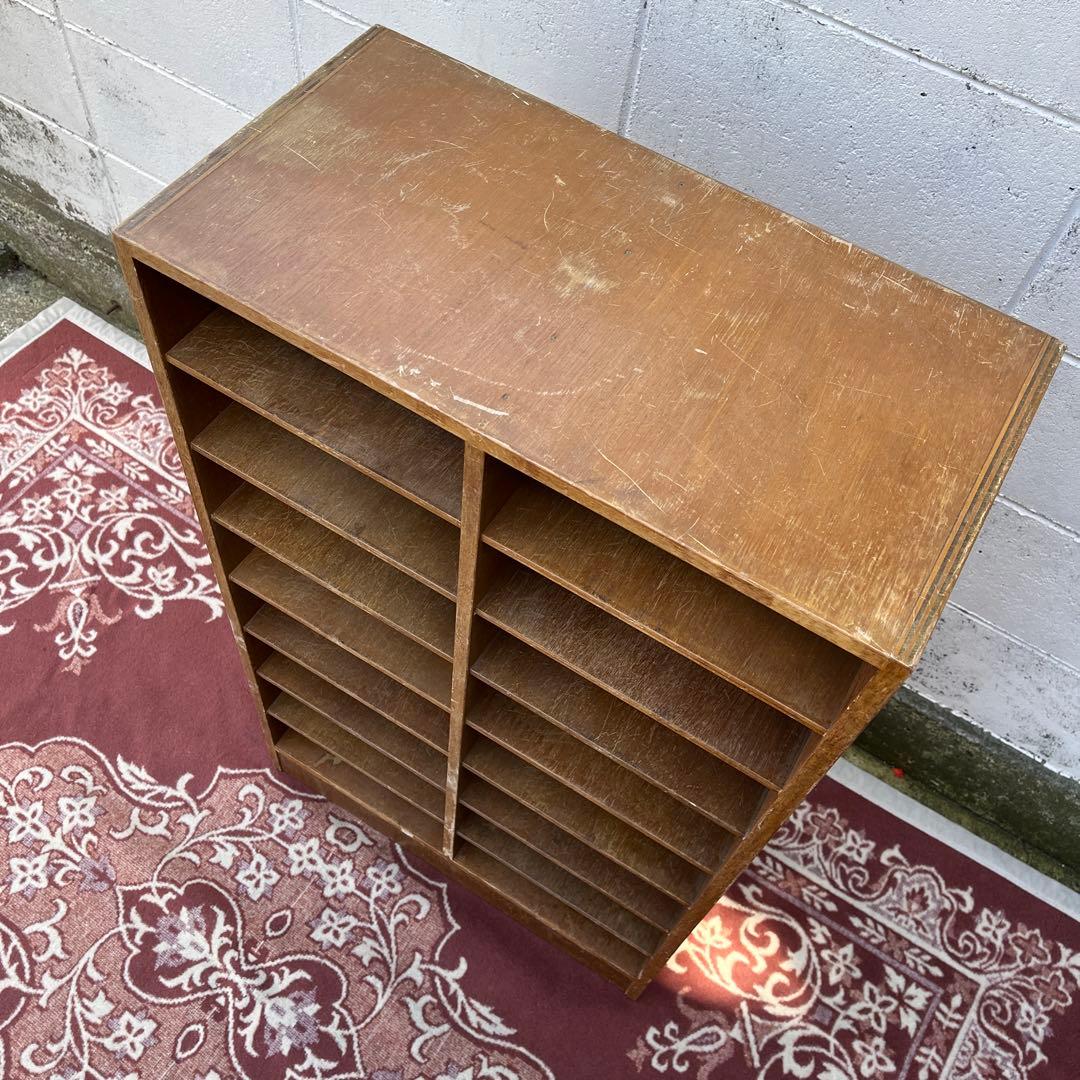 古家具ビンテージ品◾️木製家具 書類棚 カルテ棚 収納ラック 整理棚
