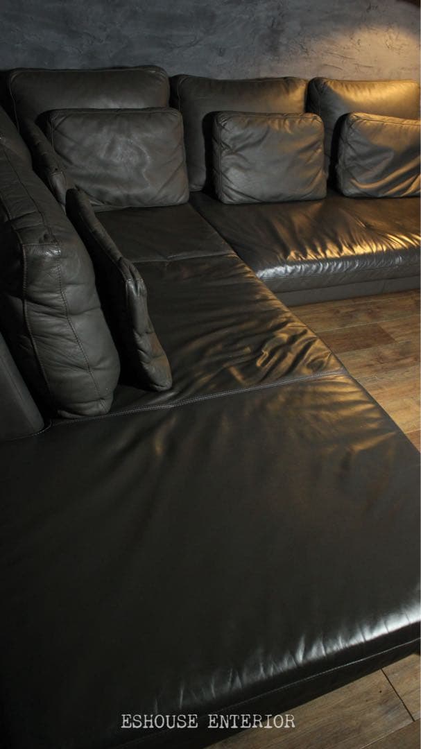 首都圏送無料〜デンマーク ISTRA 約70万 本革 フェザー コーナーソファ