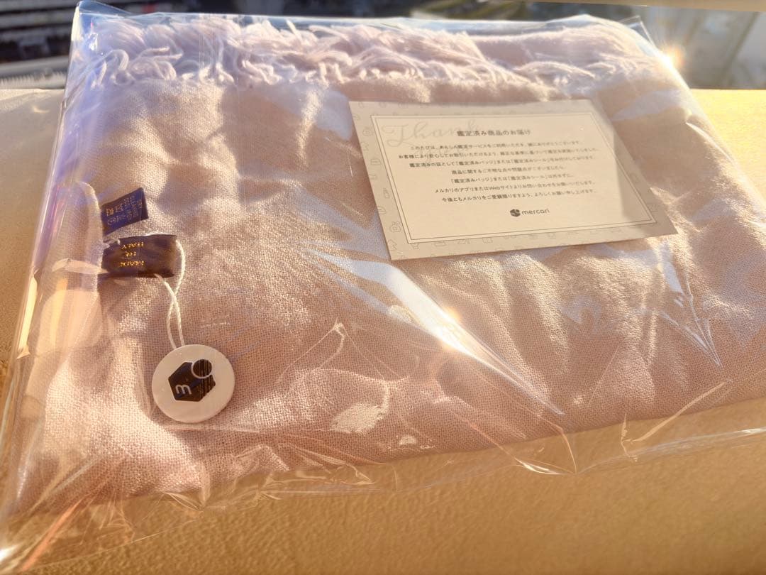 【Loro Piana】✨カシミヤシルク100%大判ストール淡ラベンダー 鑑定済