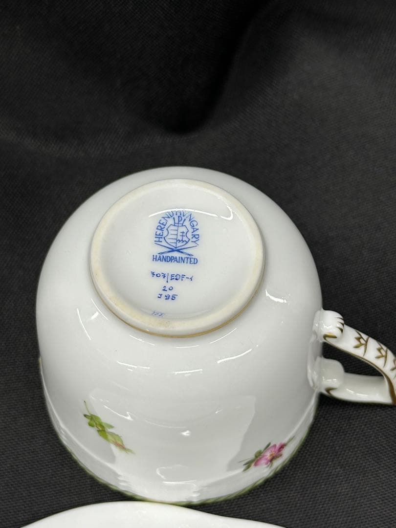 ①【美品】HEREND ヘレンド　エスキース　チェリー　カップ　プレート