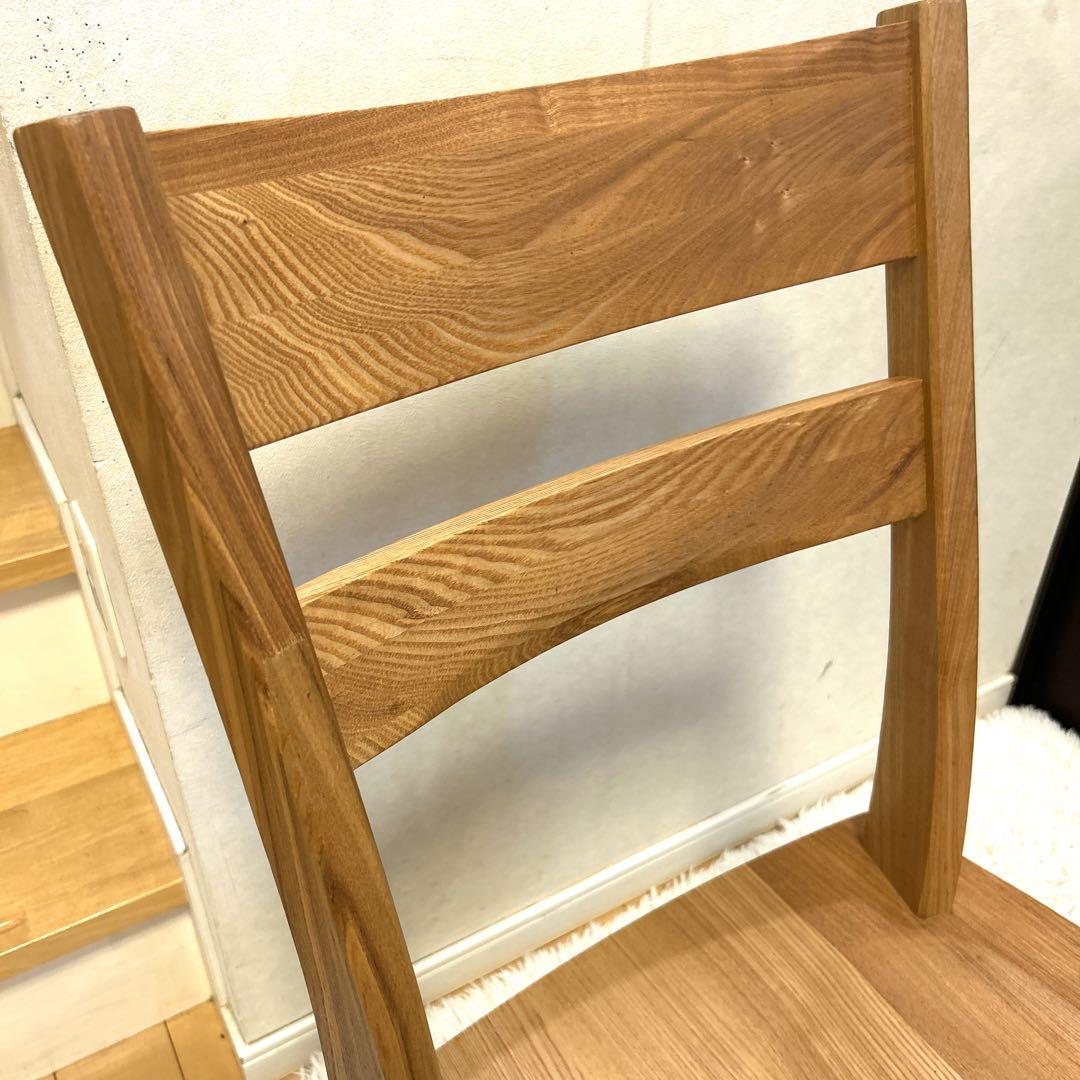 【送料込み】ユートップ タモ天然木 回転式 ダイニングチェア②