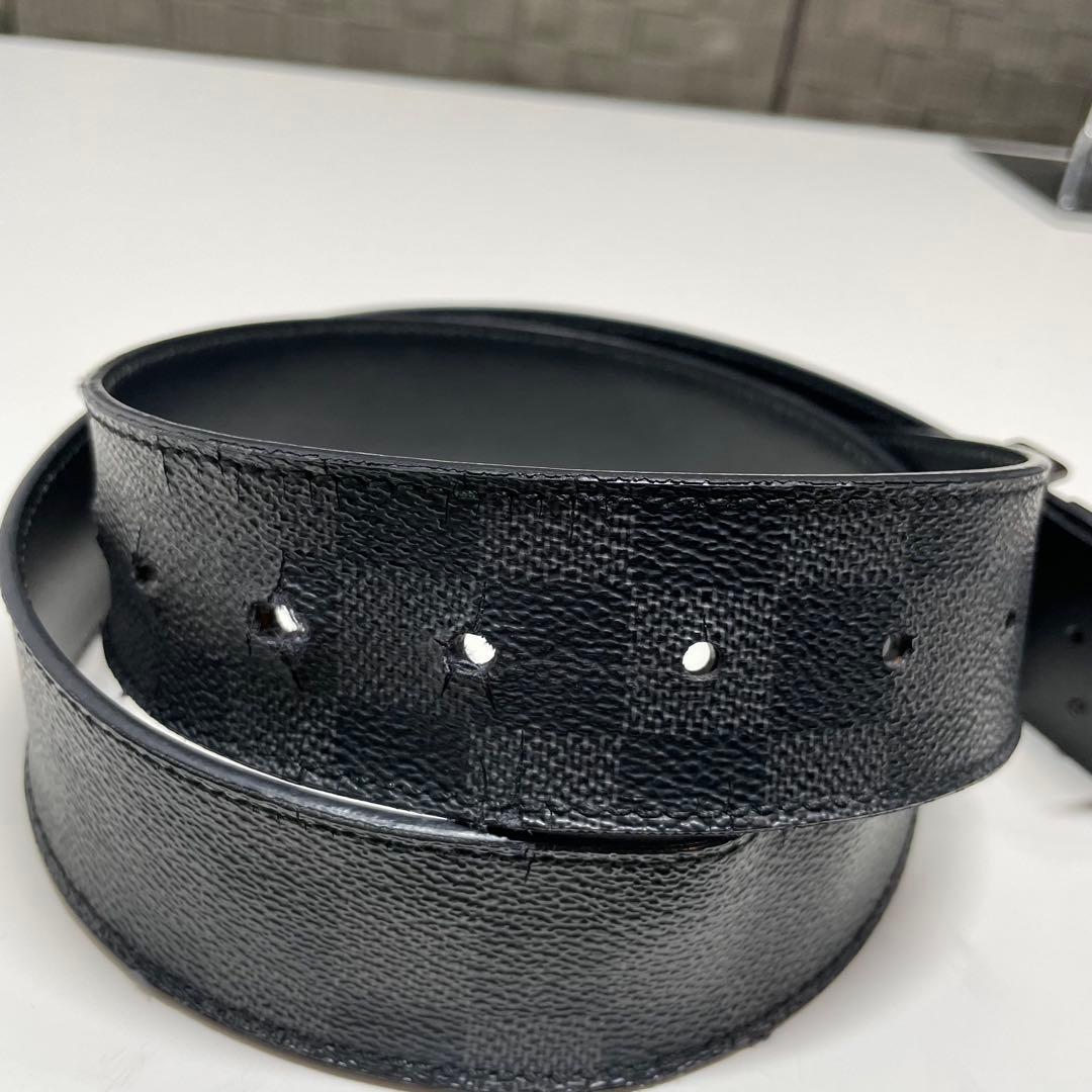7*s様 Louis Vuitton ダミエパターン ベルト グレー　M9808