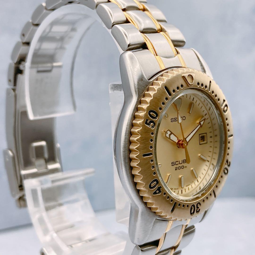 【稼動品】SEIKO SCUBA 200m スキューバ 200 デイト 腕時計