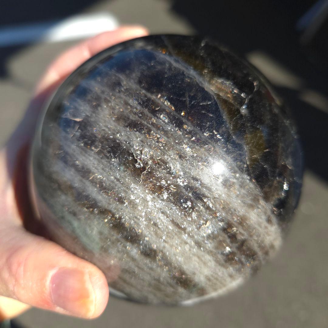 モリオン　スフィア　丸玉　台座付き