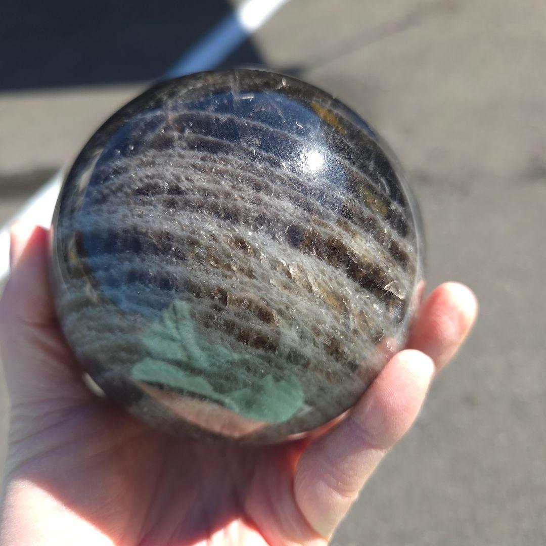 モリオン　スフィア　丸玉　台座付き