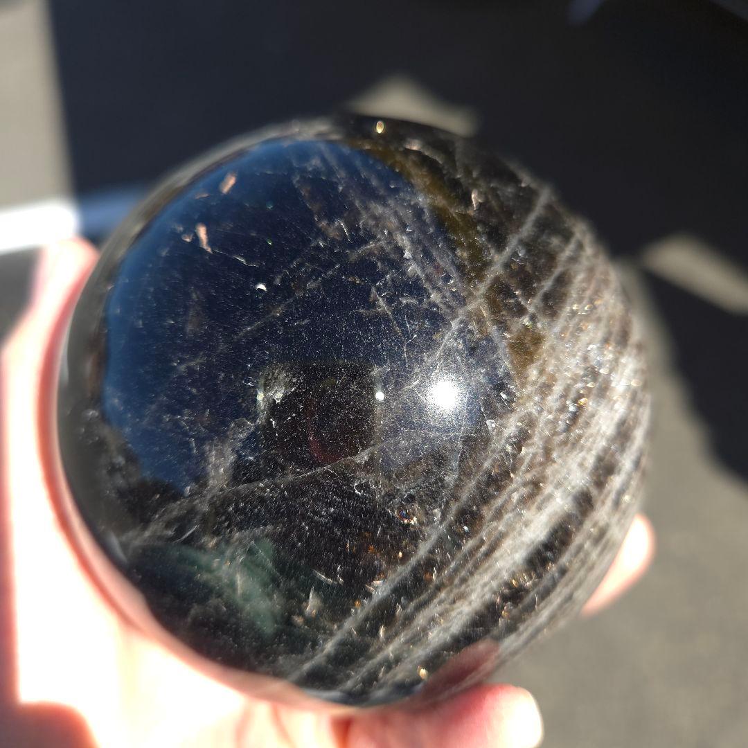 モリオン　スフィア　丸玉　台座付き