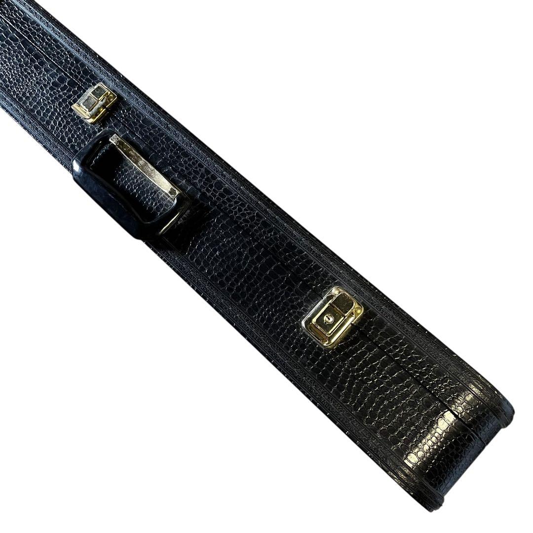 【美品】沖縄 三線 本蛇革 強化張り 黒塗り棹 蛇皮 ハードケース 爪 守礼印