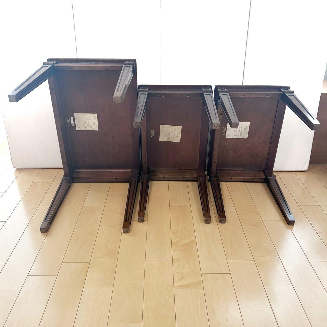 【極希少】　マルニ　地中海ロイヤル　ネストテーブル　3点　天然木　maruni