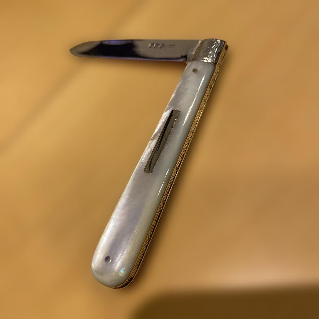 【シェフィールド・ナイフ、高級銀製フルーツナイフ（J.Y.C製）】アンティーク