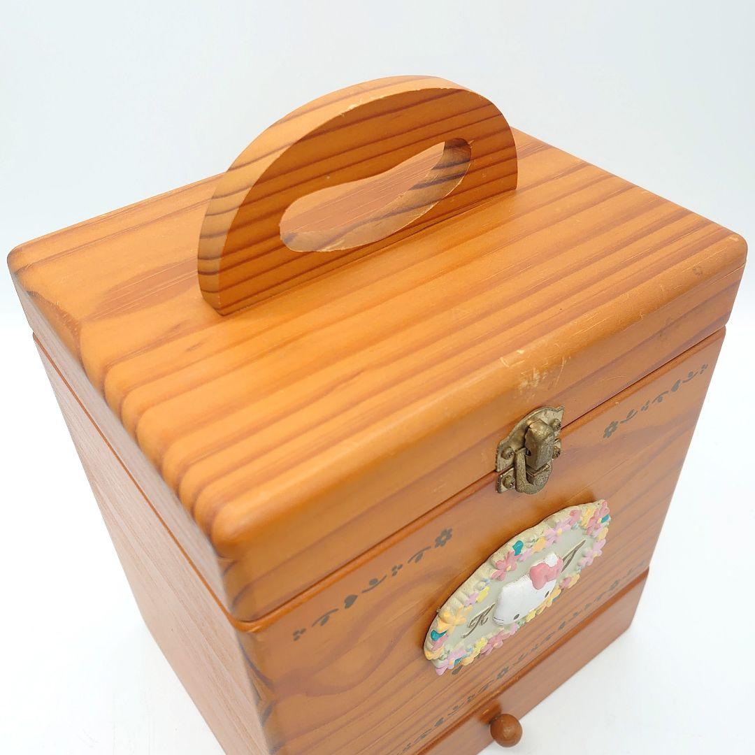 SANRIO 1996 HELLO KITTY 木製 コスメボックス