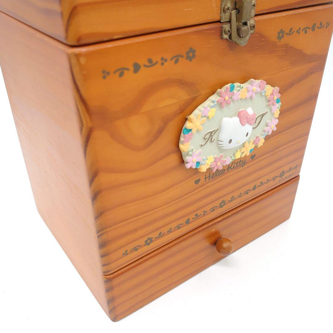 SANRIO 1996 HELLO KITTY 木製 コスメボックス