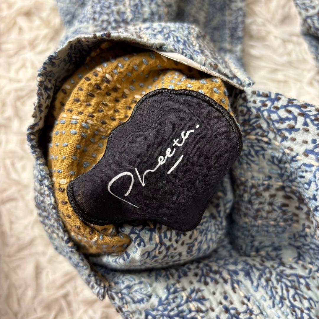 極美品　定価8.4万　pheeta コットンシルクステッチ総柄オールインワン