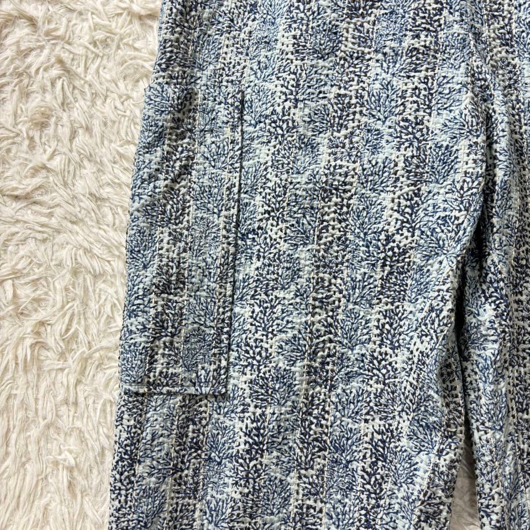 極美品　定価8.4万　pheeta コットンシルクステッチ総柄オールインワン