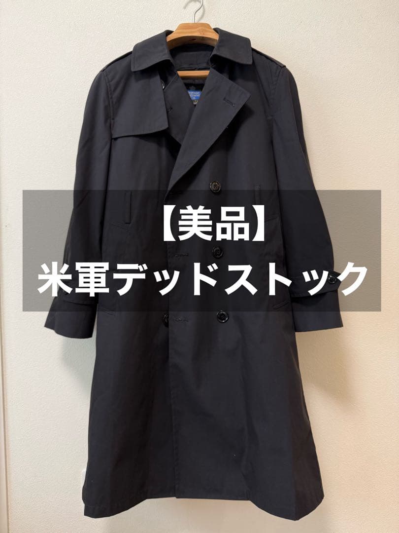 【美品】米軍デッドストック トレンチコート ブラック