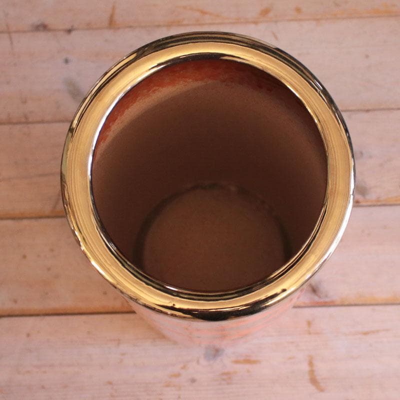 傘立て アンブレラスタンド 陶器製 オレンジ モダン 113-466