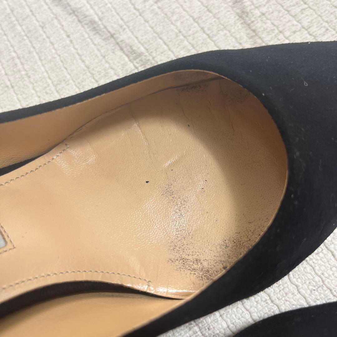 ペリーコ　スエード　ブラック　ヒール　37 1/2