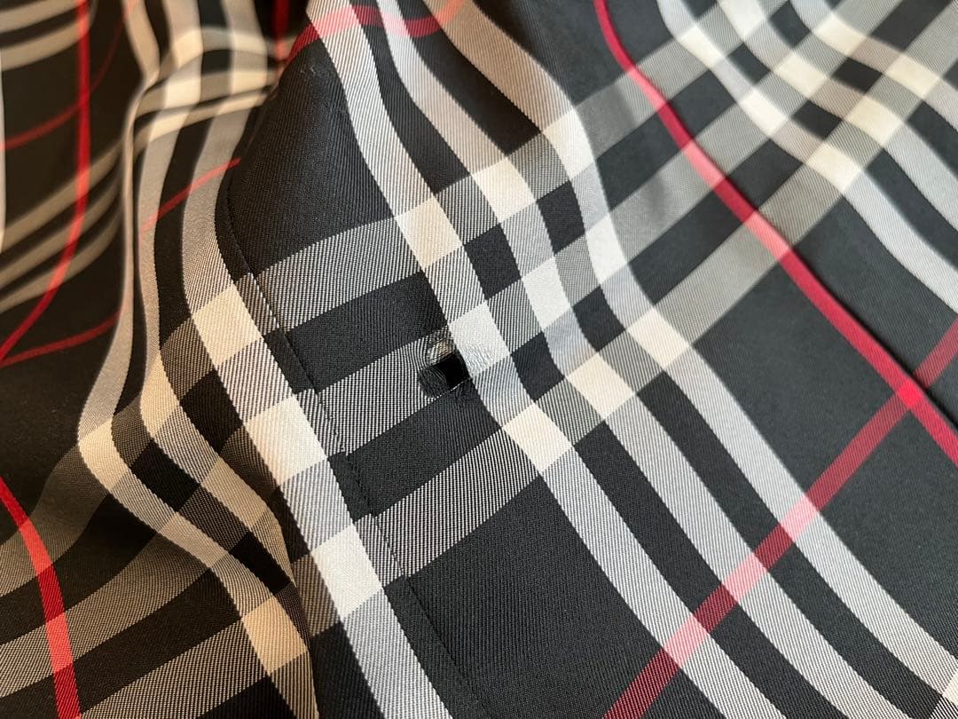 バーバリーブラックレーベル黒カシミア入りトレンチコート