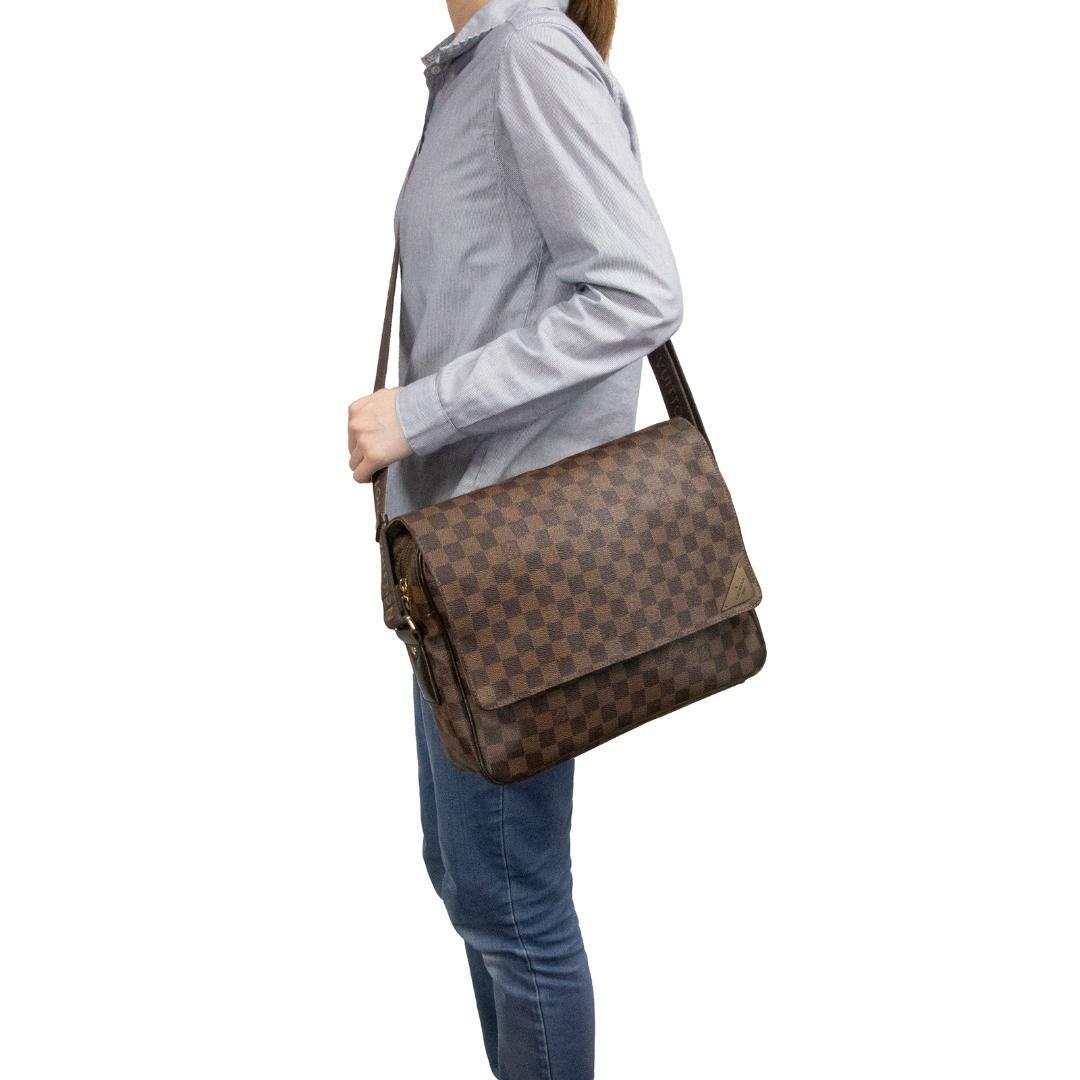 本物 ヴィトン メッセンジャーバッグ メンズ シェルトンMM ダミエ 茶色