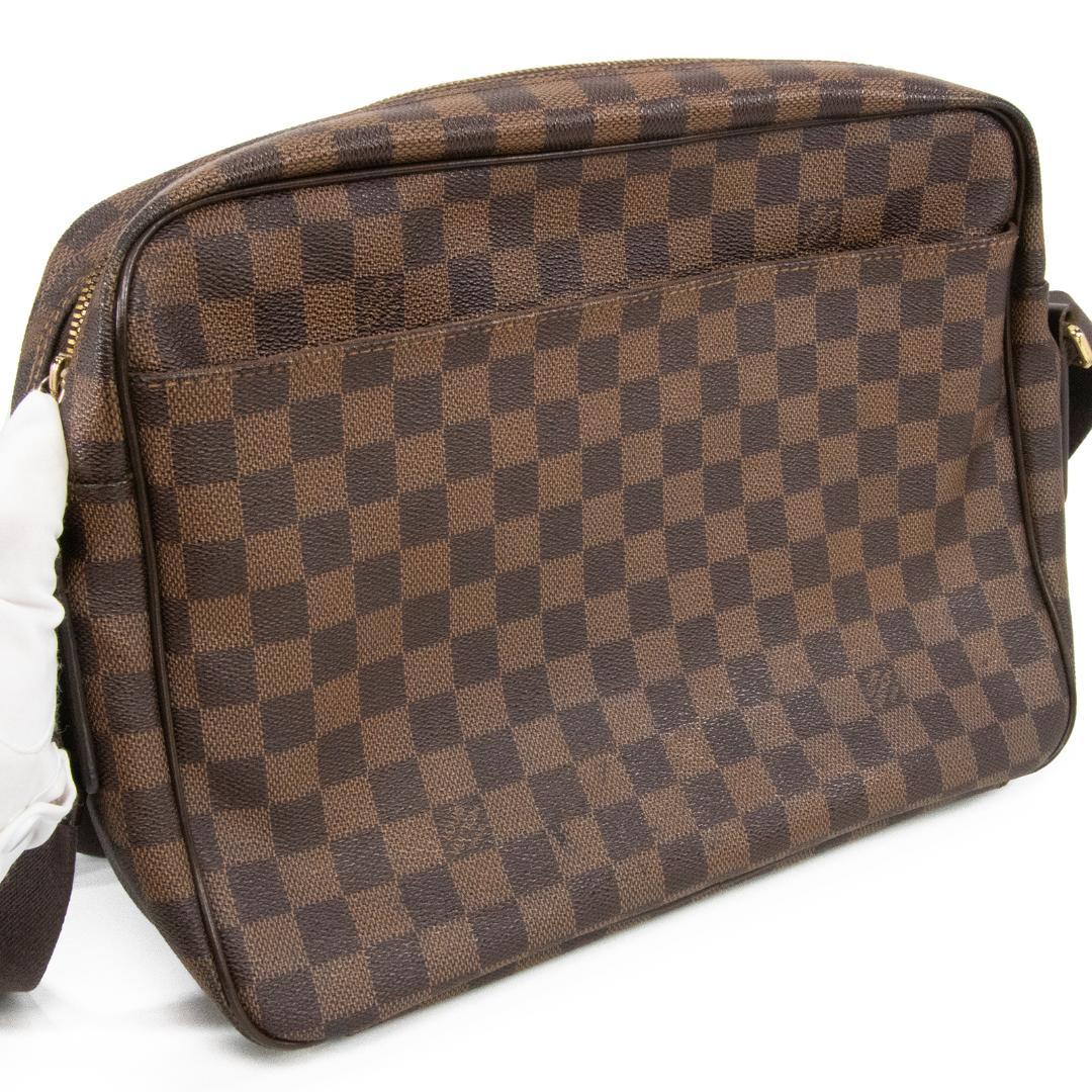 本物 ヴィトン メッセンジャーバッグ メンズ シェルトンMM ダミエ 茶色