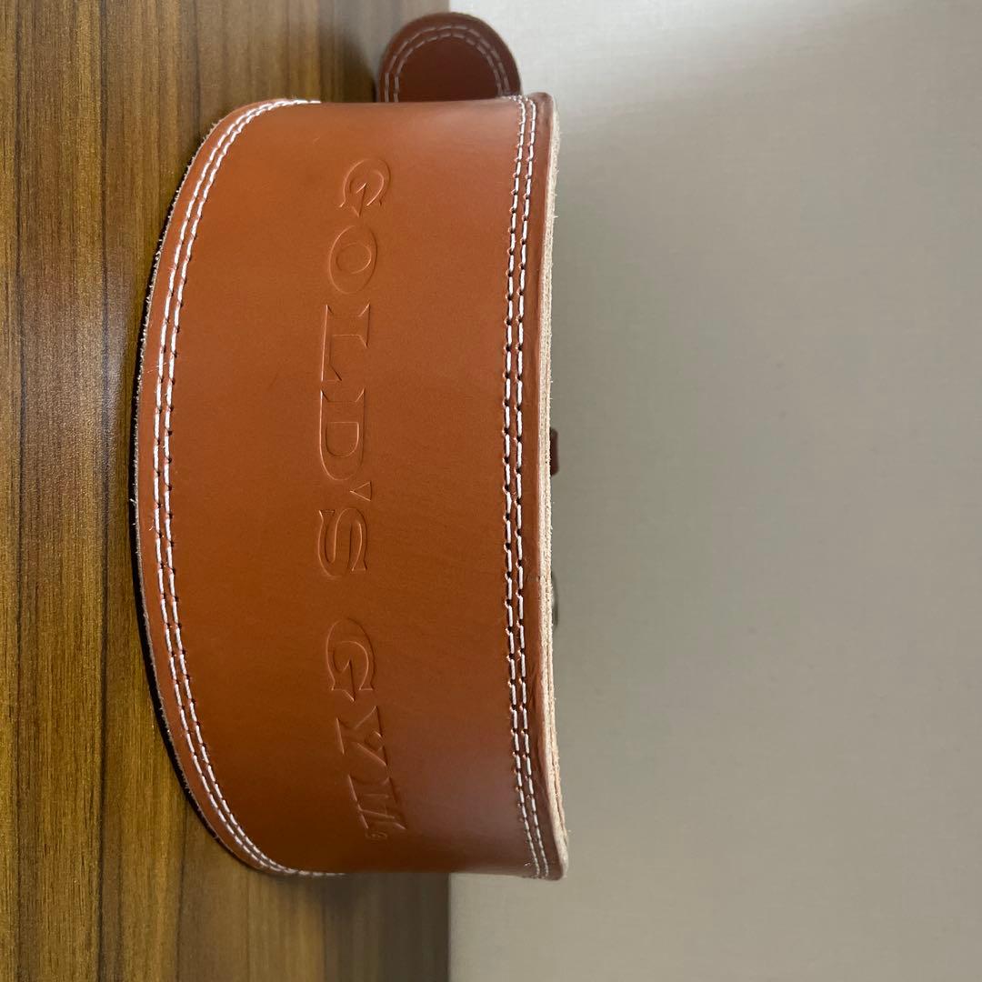 GOLD'S GYM レザー パワーベルト Mサイズ ブラウン 値下げ交渉可能