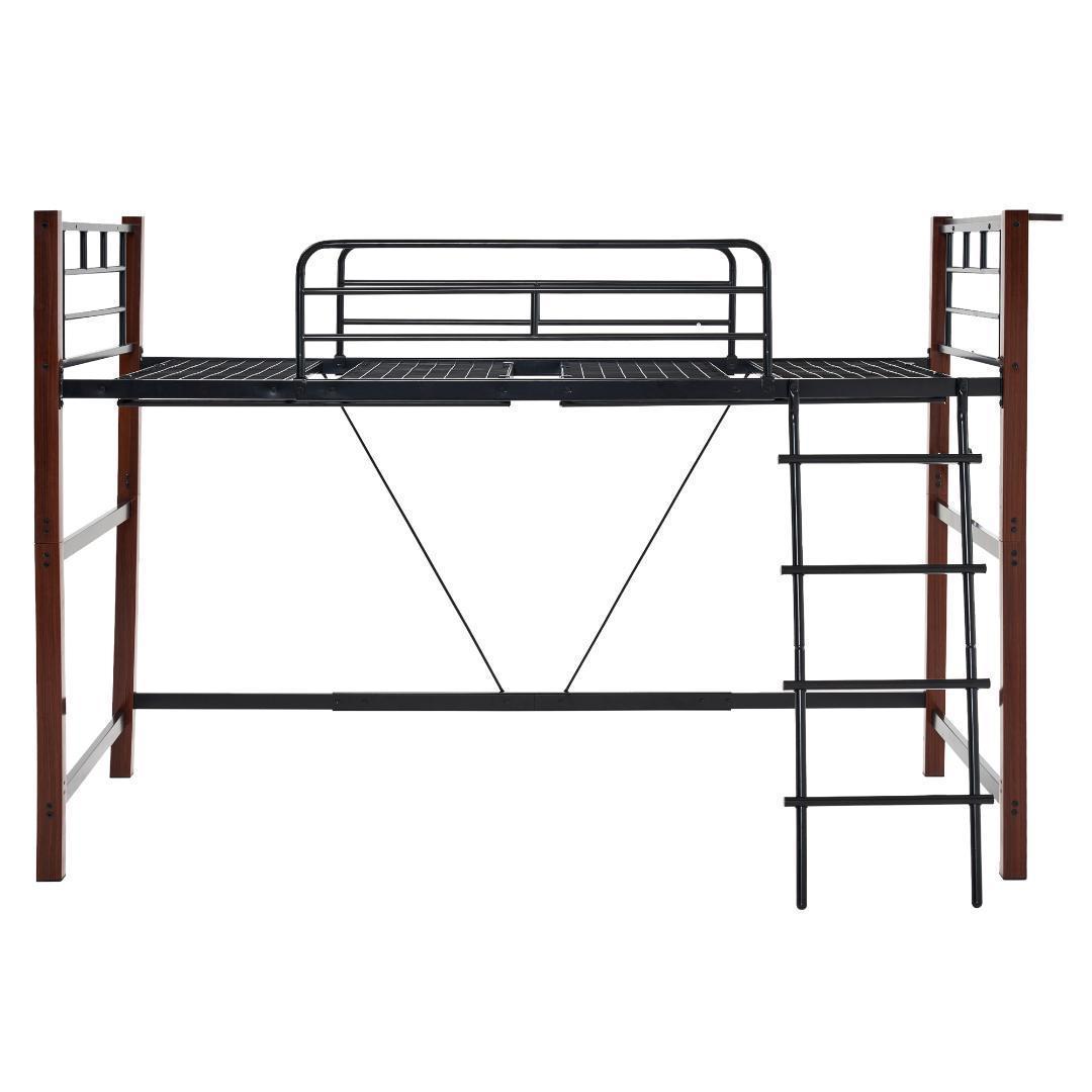 ロフトベッドパイプベッド シングル耐荷重150kg高さ140cmシステムベッド
