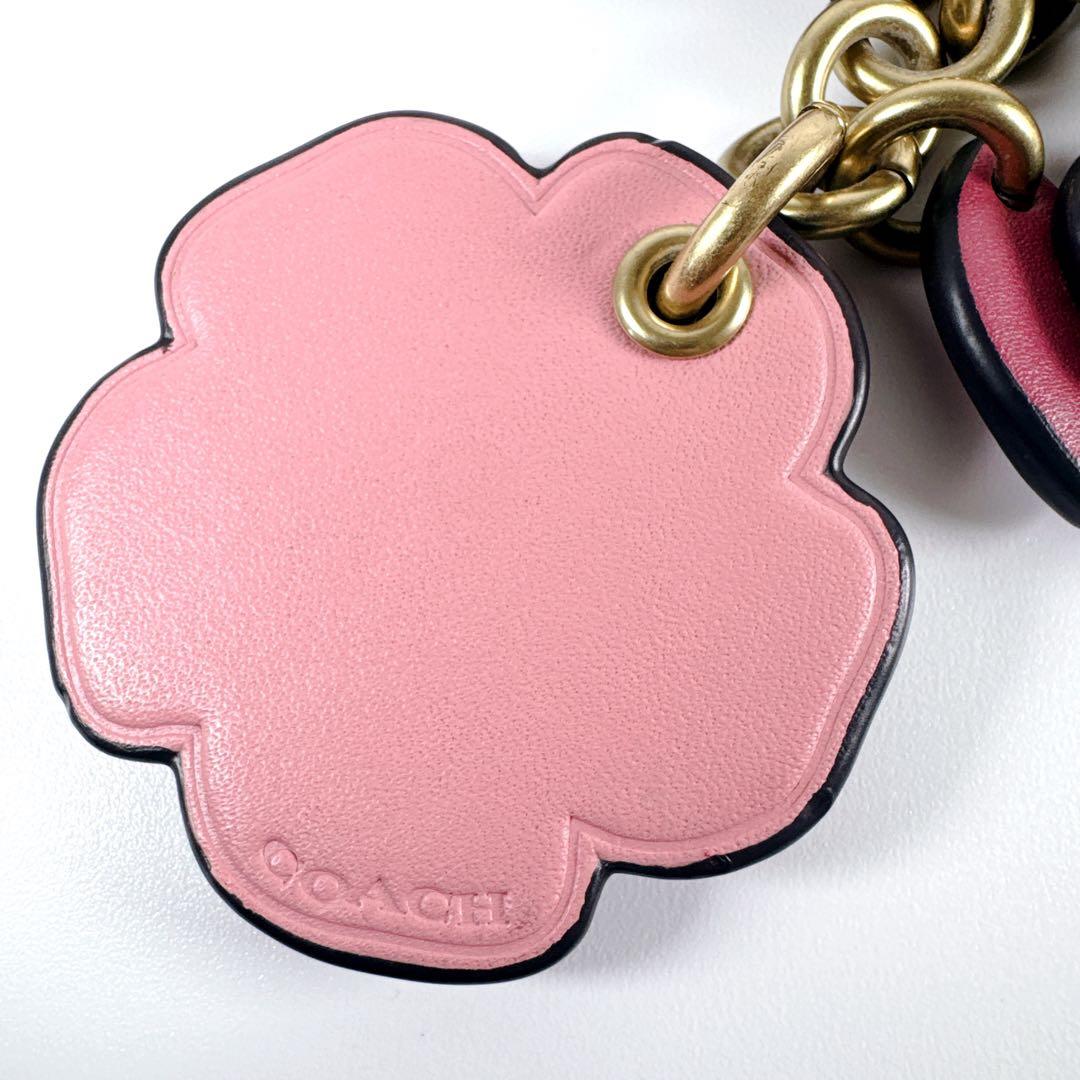 【希少 美品】 COACH コーチ チャーム キーホルダー ティーローズミックス