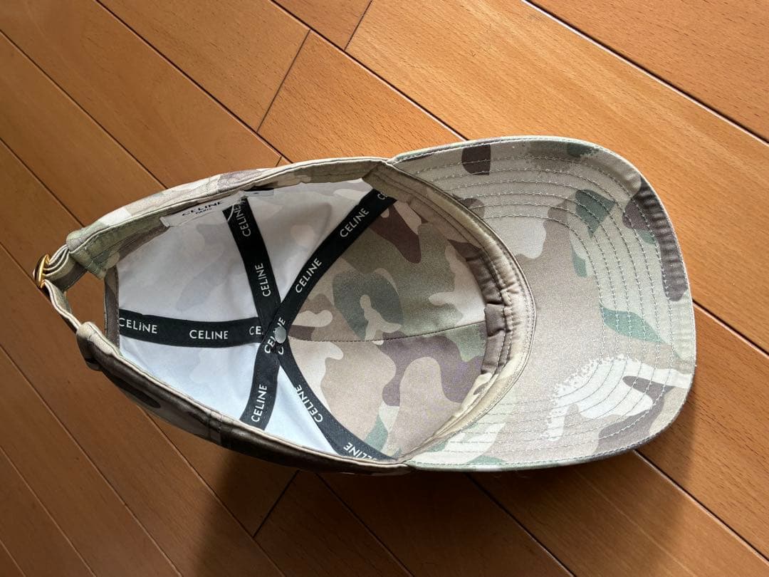 CELINE ベースボールキャップ size:M 迷彩柄 クリーニング済