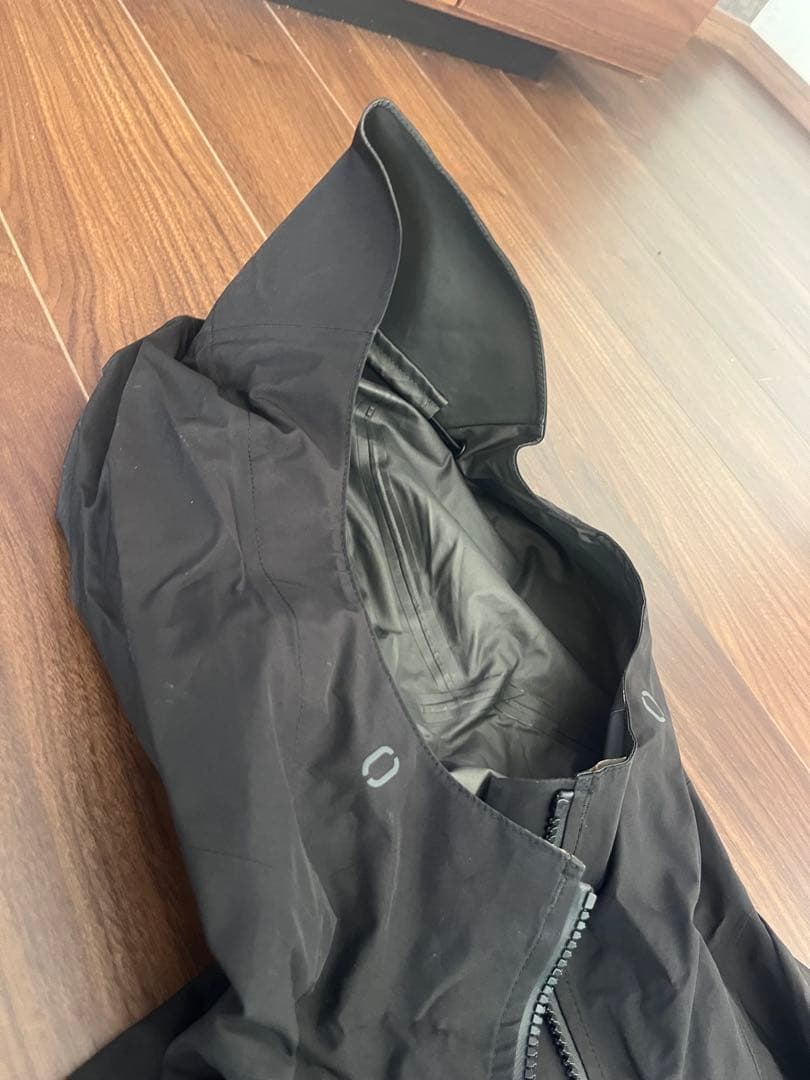 シマノゴアテックスブラック フード付きレインウェアセット　XL