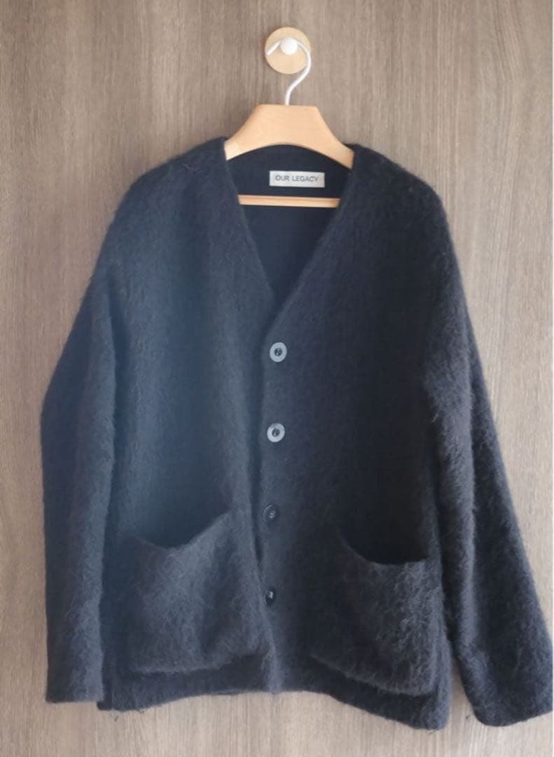 OUR LEGACY CARDIGAN BLACK MOHAIR アワレガシー
