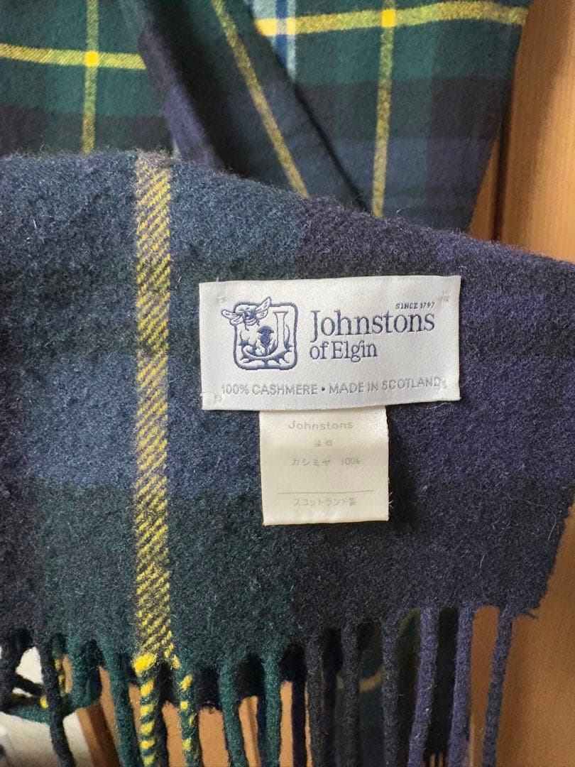 し*ざ様 ジョンストンズ カシミヤ100%大判ストール 幅70cm