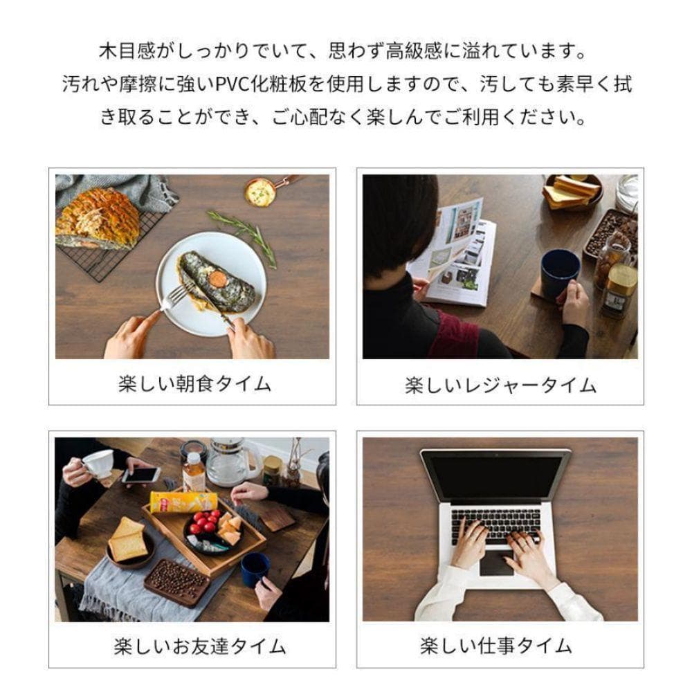 2人掛けダイニング3点セット　チェア2脚食卓テーブル 幅70cm　NATURAL