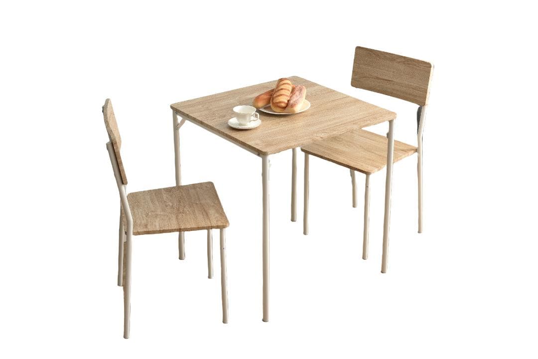 2人掛けダイニング3点セット　チェア2脚食卓テーブル 幅70cm　NATURAL