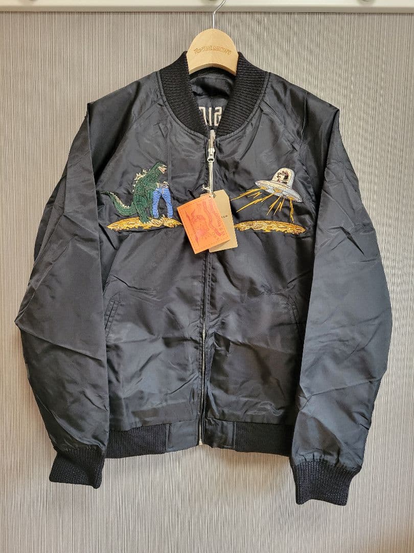 新品未使用 ダルチザン 限定 ゴジラvsキングギドラ コラボ刺繍ジャケット 42