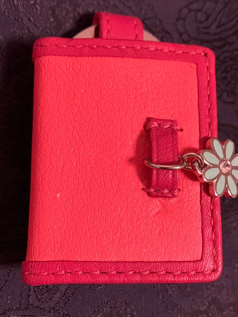 COACH キーリング　キーホルダー　フォトフレーム　チャーム　フラワー　ピンク