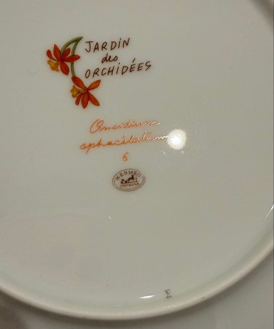 HERMES エルメス オルキデ プレート 26cm 2枚セット