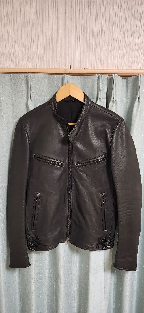 中田英寿着用 アタッチメント ラムレザー シングルライダース