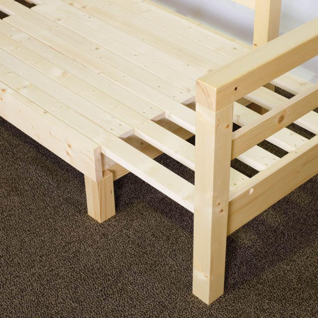 G新品 パイン材 ソファベッド フレーム すのこベッド カントリー 北欧