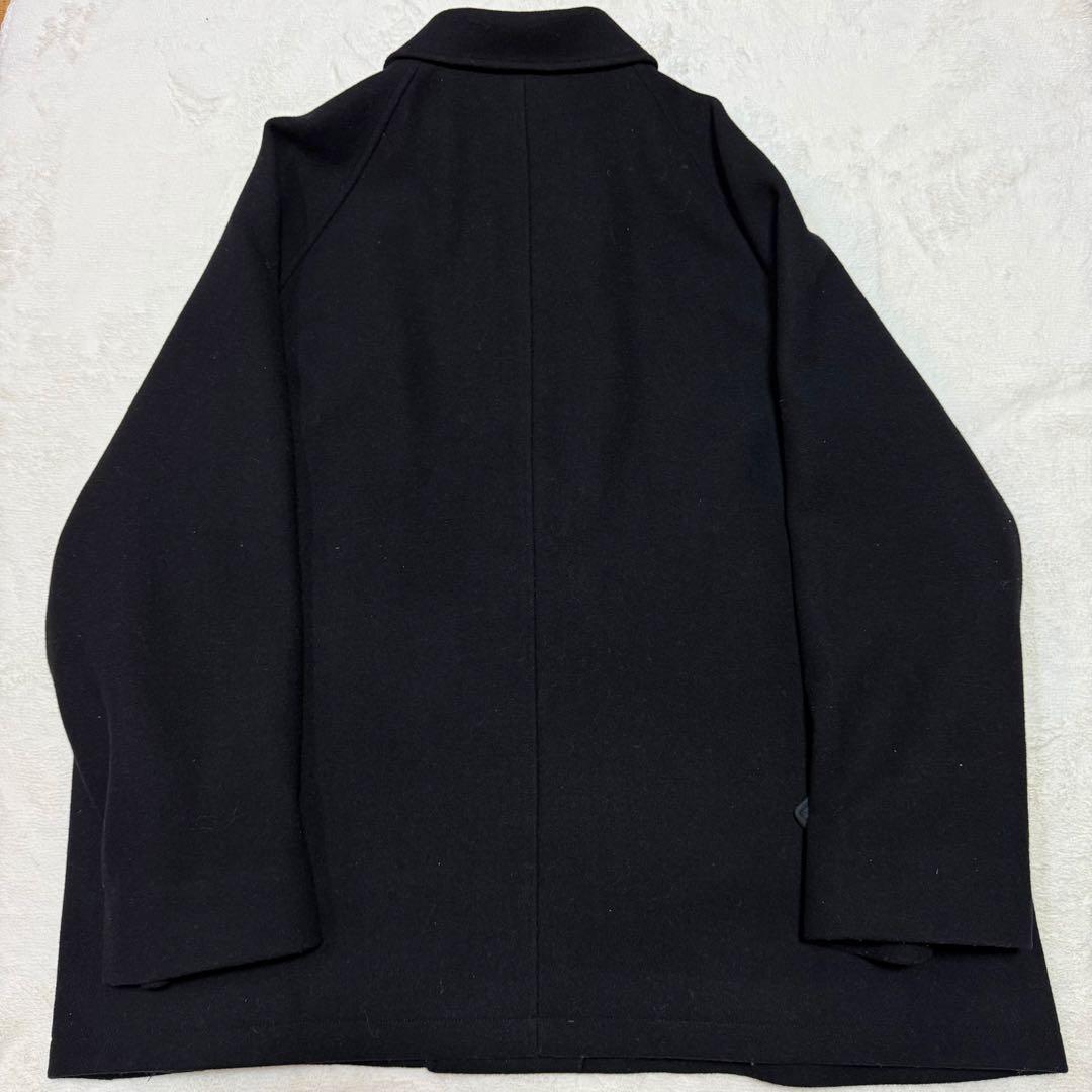 【極美品】CITEN ウール　バルカラーコート　黒　Freeサイズ　ハーフコート