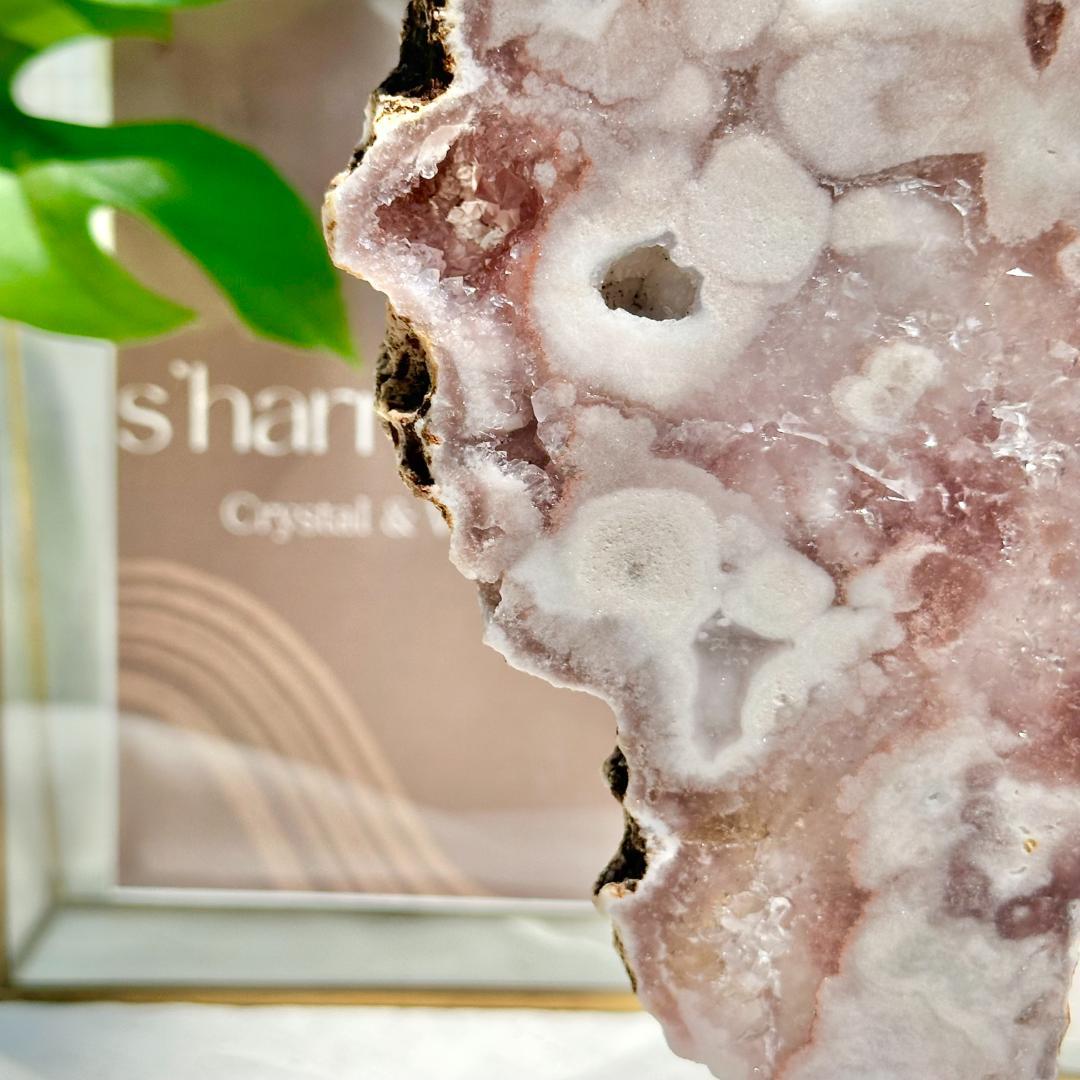 【ピンクアメジスト スラブ スライス アイアンスタンド】