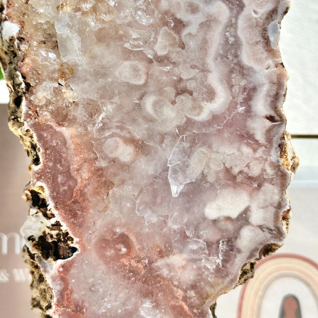【ピンクアメジスト スラブ スライス アイアンスタンド】
